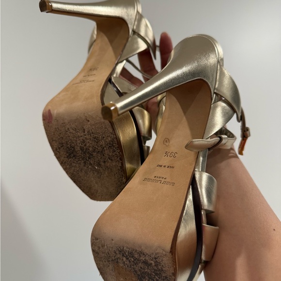 Golden sandals ysl size 39 and a half - Picture 4 of 7